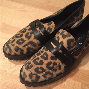 Via Spiga Leopard Chunky Loafers